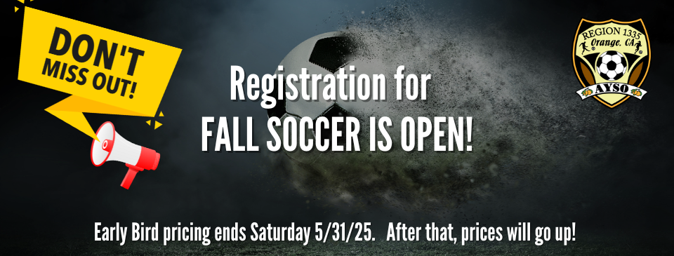 Fall 2025 Soccer Registration